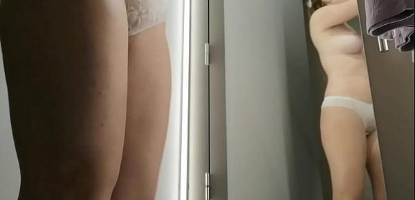  Dressing room. Russian girl. Hidden cam, Big tits